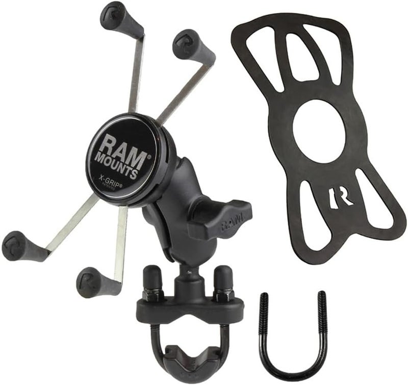 RAM Mounts X-Grip Large Phone Mount with Handlebar U-Bolt Base RAM-B-149Z-A-UN10U with Short Arm for Motorcycle, ATV/UTV, Bike - Image 2
